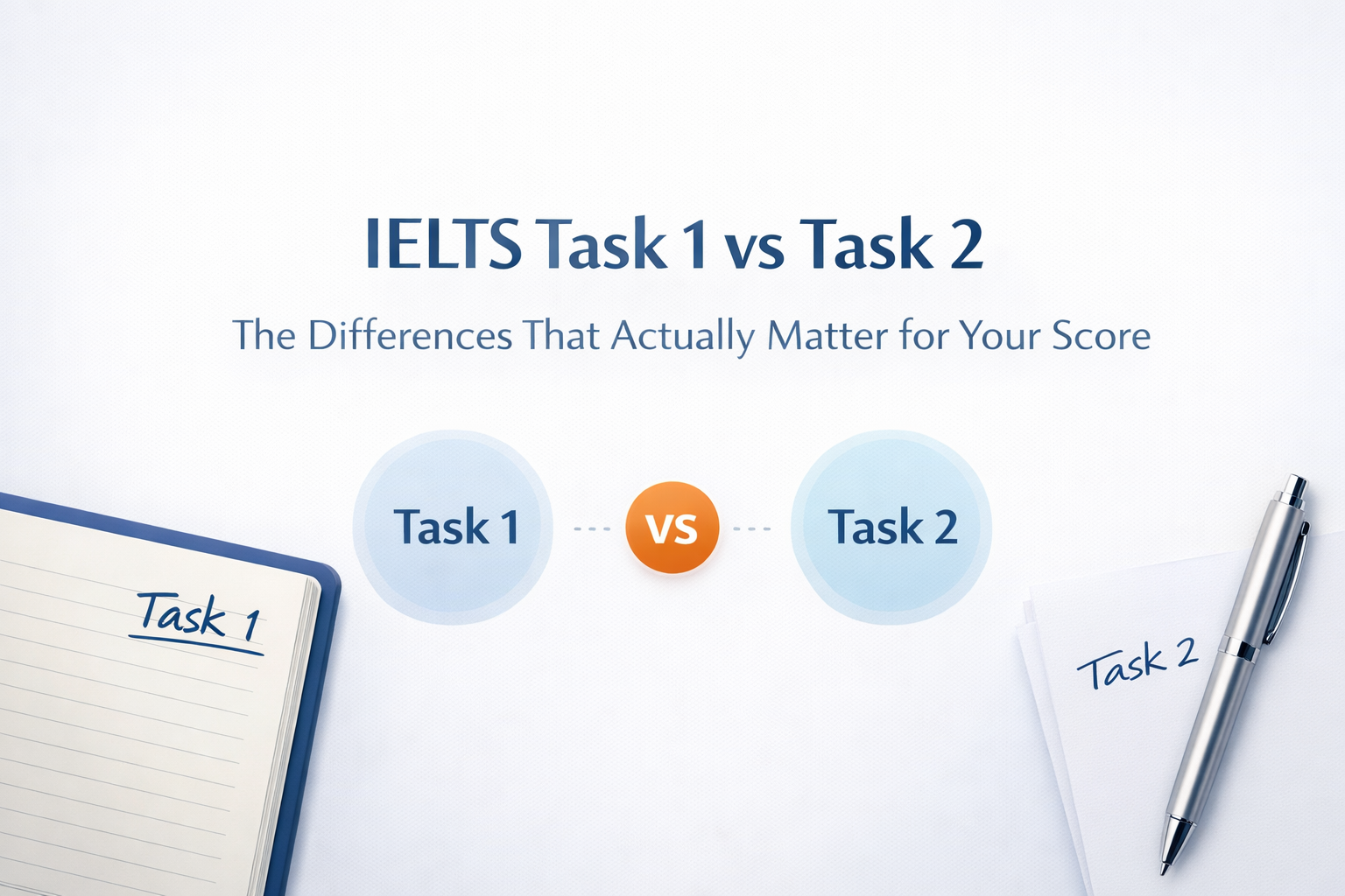 IELTS Task 1 vs Task 2: The Differences That Actually Matter for Your Score